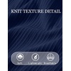 image:imageCOOFANDY Mens TShirts Short Sleeve Knit Shirts Casual Crewneck Ribbed Dress Tee ShirtNavy Blue