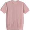 image:imageCOOFANDY Mens TShirts Short Sleeve Knit Shirts Casual Crewneck Ribbed Dress Tee ShirtPink