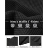 image:imageCOOFANDY Mens Waffle TShirts Short Sleeve Casual Crew Neck Shirt Summer Plain Pullover TeesBlack