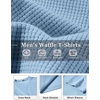 image:imageCOOFANDY Mens Waffle TShirts Short Sleeve Casual Crew Neck Shirt Summer Plain Pullover TeesBlue