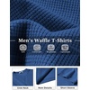 image:imageCOOFANDY Mens Waffle TShirts Short Sleeve Casual Crew Neck Shirt Summer Plain Pullover TeesDenim Blue