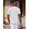 image:imageCOOFANDY Mens Waffle TShirts Short Sleeve Casual Crew Neck Shirt Summer Plain Pullover TeesWhite