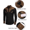 image:imageCOOFANDY Mens Western Cowboy Shirt Embroidered Button Down Long Sleeve ShirtsCotton  Black  Brown
