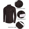 image:imageCOOFANDY Mens Western Cowboy Shirt Embroidered Button Down Long Sleeve ShirtsCotton  Dark Brown