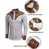 image:imageCOOFANDY Mens Western Cowboy Shirt Embroidered Button Down Long Sleeve ShirtsCotton  Grey