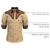 image:imageCOOFANDY Mens Western Cowboy Shirt Embroidered Button Down Long Sleeve ShirtsCotton  Khaki