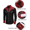 image:imageCOOFANDY Mens Western Cowboy Shirt Embroidered Button Down Long Sleeve ShirtsCotton  Red  Black