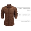image:imageCOOFANDY Mens Western Cowboy Shirt Long Sleeve Embroidered Shirt Slim Fit Cotton Casual Button Down ShirtCoffee