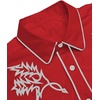image:imageCOOFANDY Mens Western Cowboy Shirt Long Sleeve Embroidered Shirt Slim Fit Cotton Casual Button Down ShirtRed White