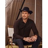 image:imageCOOFANDY Mens Western Cowboy Shirts Long Sleeve Embroidered Shirt Slim Fit Casual Button Down ShirtsBrown