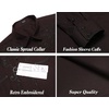 image:imageCOOFANDY Mens Western Cowboy Shirts Long Sleeve Embroidered Shirt Slim Fit Casual Button Down ShirtsBrown