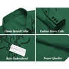 image:imageCOOFANDY Mens Western Cowboy Shirts Long Sleeve Embroidered Shirt Slim Fit Casual Button Down ShirtsDark Green