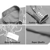 image:imageCOOFANDY Mens Western Cowboy Shirts Long Sleeve Embroidered Shirt Slim Fit Casual Button Down ShirtsGrey