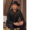 image:imageCOOFANDY Mens Western Cowboy Shirts Long Sleeve Embroidered Shirt Slim Fit Casual Button Down ShirtsPat1