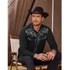 image:imageCOOFANDY Mens Western Cowboy Shirts Long Sleeve Embroidered Shirt Slim Fit Casual Button Down ShirtsPat2