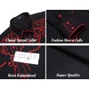 image:imageCOOFANDY Mens Western Cowboy Shirts Long Sleeve Embroidered Shirt Slim Fit Casual Button Down ShirtsRedblack