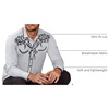 image:imageCOOFANDY Mens Western Cowboy Shirts Long Sleeve Embroidered Shirt Slim Fit Casual Button Down ShirtsWhite