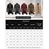 image:imageCOOFANDY Mens Wool Blend Coat with Detachable Plaid Scarfs Notched Collar Single Breasted Pea Coat Trench OvercoatAblack
