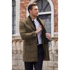 image:imageCOOFANDY Mens Wool Blend Coat with Detachable Plaid Scarfs Notched Collar Single Breasted Pea Coat Trench OvercoatBrown Plaid
