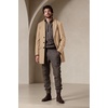 image:imageCOOFANDY Mens Wool Blend Coat with Detachable Plaid Scarfs Notched Collar Single Breasted Pea Coat Trench OvercoatKhaki