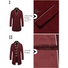image:imageCOOFANDY Mens Wool Blend Coat with Detachable Plaid Scarfs Notched Collar Single Breasted Pea Coat Trench OvercoatWine Red