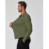 image:imageCOOFANDY Stretch Mens Dress Shirts Wrinkle Free Long Sleeve Dress Shirt Muscle Fit Button Down ShirtArmy Green