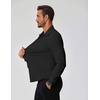 image:imageCOOFANDY Stretch Mens Dress Shirts Wrinkle Free Long Sleeve Dress Shirt Muscle Fit Button Down ShirtBlack