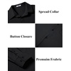 image:imageCOOFANDY Stretch Mens Dress Shirts Wrinkle Free Long Sleeve Dress Shirt Muscle Fit Button Down ShirtBlack