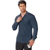 image:imageCOOFANDY Stretch Mens Dress Shirts Wrinkle Free Long Sleeve Dress Shirt Muscle Fit Button Down ShirtDark Blue
