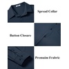 image:imageCOOFANDY Stretch Mens Dress Shirts Wrinkle Free Long Sleeve Dress Shirt Muscle Fit Button Down ShirtDark Blue