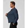 image:imageCOOFANDY Stretch Mens Dress Shirts Wrinkle Free Long Sleeve Dress Shirt Muscle Fit Button Down ShirtDark Blue