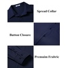image:imageCOOFANDY Stretch Mens Dress Shirts Wrinkle Free Long Sleeve Dress Shirt Muscle Fit Button Down ShirtDeep Blue