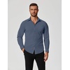 image:imageCOOFANDY Stretch Mens Dress Shirts Wrinkle Free Long Sleeve Dress Shirt Muscle Fit Button Down ShirtDenim Blue