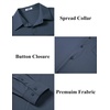 image:imageCOOFANDY Stretch Mens Dress Shirts Wrinkle Free Long Sleeve Dress Shirt Muscle Fit Button Down ShirtDenim Blue