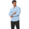image:imageCOOFANDY Stretch Mens Dress Shirts Wrinkle Free Long Sleeve Dress Shirt Muscle Fit Button Down ShirtLight Blue