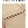 image:imageCOOFANDY Stretch Mens Dress Shirts Wrinkle Free Long Sleeve Dress Shirt Muscle Fit Button Down ShirtLight Khaki