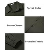 image:imageCOOFANDY Stretch Mens Dress Shirts Wrinkle Free Long Sleeve Dress Shirt Muscle Fit Button Down ShirtOlive Green