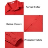 image:imageCOOFANDY Stretch Mens Dress Shirts Wrinkle Free Long Sleeve Dress Shirt Muscle Fit Button Down ShirtRed
