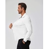 image:imageCOOFANDY Stretch Mens Dress Shirts Wrinkle Free Long Sleeve Dress Shirt Muscle Fit Button Down ShirtWhite