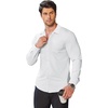 image:imageCOOFANDY Stretch Mens Dress Shirts Wrinkle Free Long Sleeve Dress Shirt Muscle Fit Button Down ShirtWhite