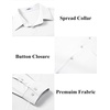 image:imageCOOFANDY Stretch Mens Dress Shirts Wrinkle Free Long Sleeve Dress Shirt Muscle Fit Button Down ShirtWhite