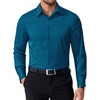 image:imageCOOFANDY Mens Dress Shirts Long Sleeve Button Down Shirts Regular Fit Business Casual ShirtsLake Blue
