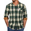 image:imageCOOFANDY Mens Flannel Shirts Long Sleeve Button Down Shirt Casual Shirts Work Shirts for MenGreen