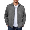 image:imageCOOFANDY Mens Flannel Shirts Long Sleeve Casual Cotton Plaid Button Down Shirt Jacket with PocketsPureblack