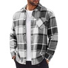 image:imageCOOFANDY Mens Flannel Shirts Long Sleeve Lightweight Plaid Shirt Casual Button Down Shirts JacketBlack
