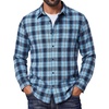 image:imageCOOFANDY Mens Flannel Shirts Long Sleeve Plaid Button Down Shirts Casual Cotton ShirtsSky Blue