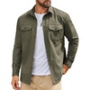 image:imageCOOFANDY Mens Long Sleeve Button Down Work Shirt with Flap PocketsArmy Green