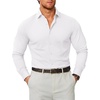 image:imageCOOFANDY Mens Stretch Dress Shirts Muscle Fit Wrinkle Free Long Sleeve Button Down Shirt Business Casual ShirtsWhite