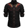 Cotton - Black&red Flower