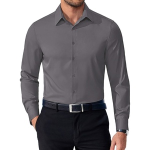 image:imageCOOFANDY Mens Dress Shirts Long Sleeve Button Down Shirts Regular Fit Business Casual ShirtsDark Gray